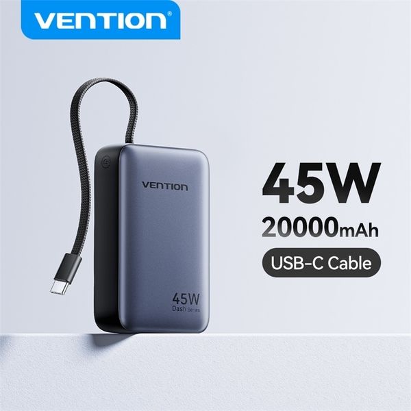 Vention CCC 45W 20000mAh Power Bank Fast Charging Portable Charger for iPhone Pro Max Galaxy Battery 3C Powerbank 260427ww