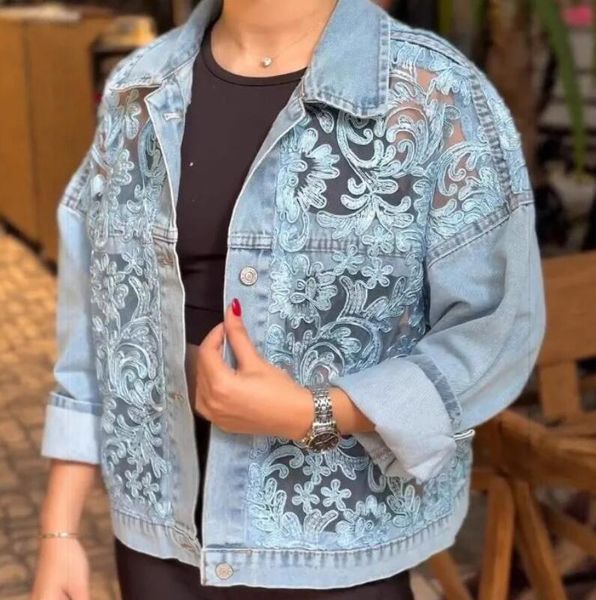 Women Denim Jacket For Luxury Designer Vintage Blue New Loose And Fashionable C…