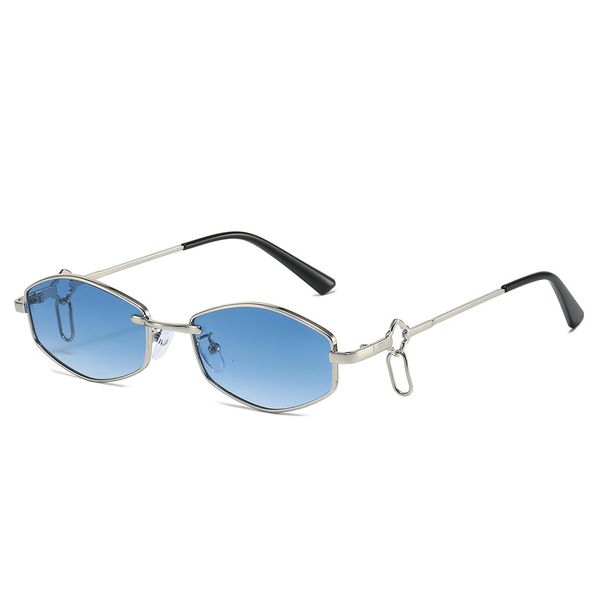 High Quality 2026 New Double-Ring Fashion Sunglasses, Style, Unique Ins Internet Celebrity Hip-Hop Funny Polygonal Sunglasses