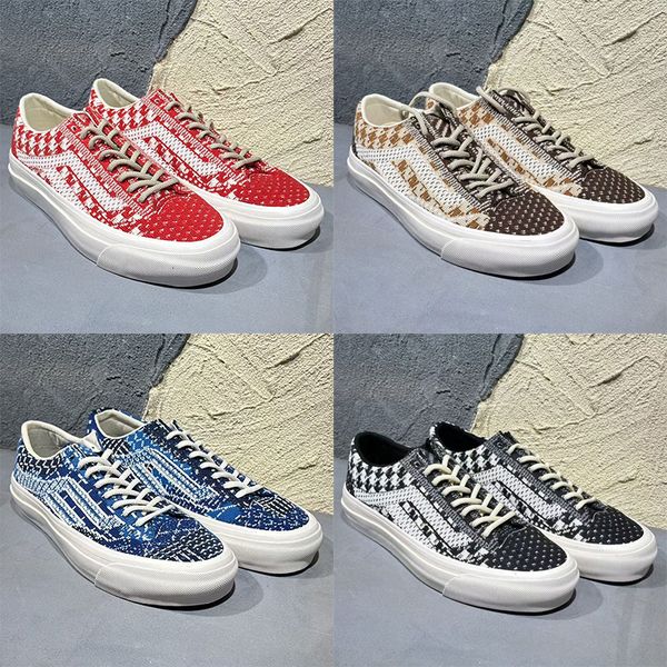 Designer Fashion Men Flat Skateboard Shoes Women Lace Up Canvas Walking Shoes R…