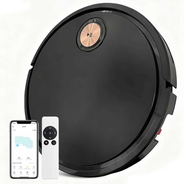 Robot Vacuum and Mop Combo 2 in 1 Robotic Vacuum Cleaner with App/Remote Strong Suction Slim Ideal for Hard Floor Pet Hair S260509