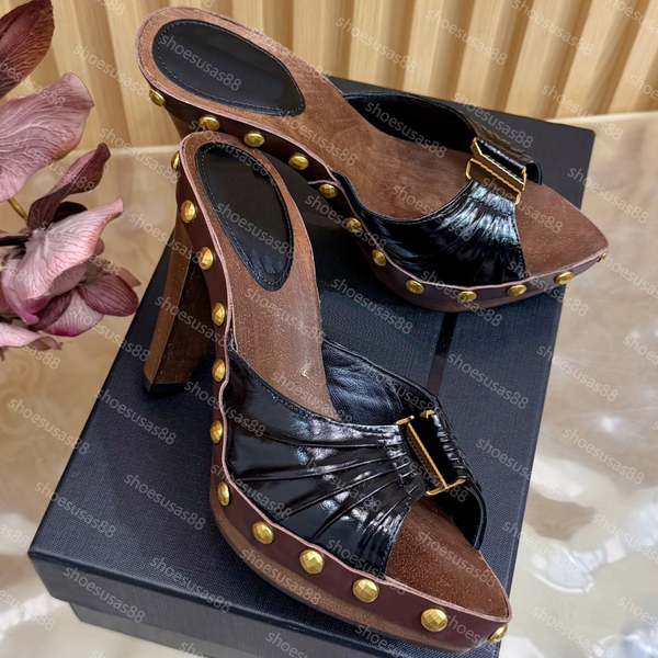 Designer Sandal pump Women Hight Heel BABYLONE CLOGS Pumps Top Quality Luxury suede Slingback Heels Shoes