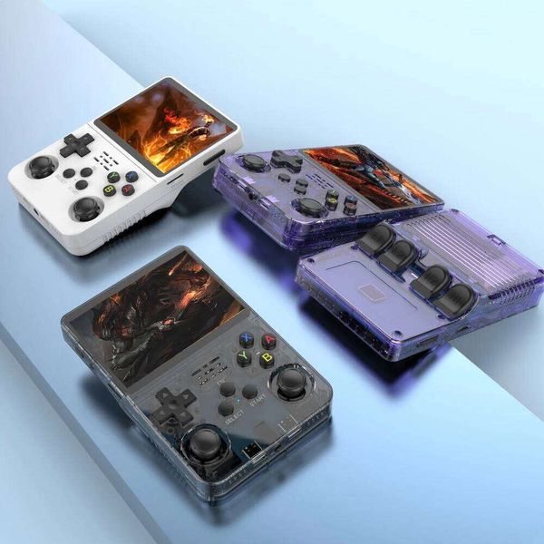 R36S retro 3.5-inch Linux open-source system portable handheld game console with 64G 20000 games for children gifts W260511