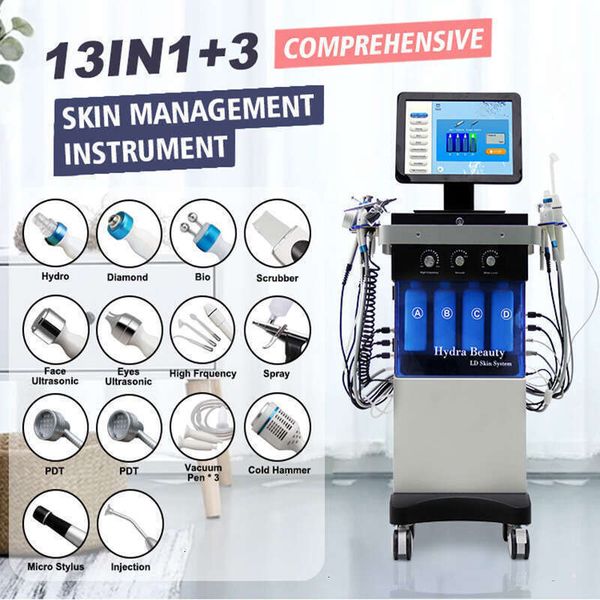 Fashion Design 14 In 1 Aqua Peel Facedermabrasion Skin Rejuvenation Wrinkle Removal Face Faceting H2o2 Deep Cleaning Salon Device