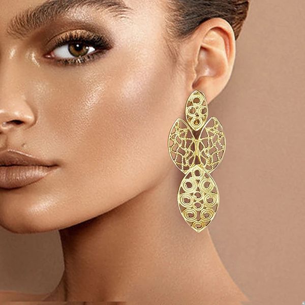 Earrings For Women Large Size Plant Leaf Drop — compare prices at CompareOffers