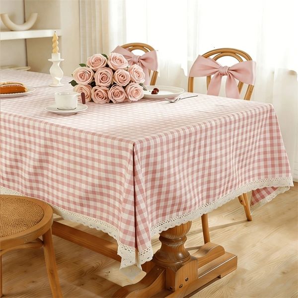 Fresh Plaid Tablecloth Romantic Day Table Cover Waterproof Decor for Kitchen Restaurant Picnic Wedding 260511