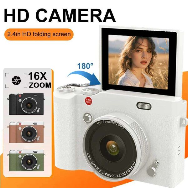 Magecam Compact 180 Flip 2.4'' Screen CCD Digital HD Retro Camera Outdoor Travel Photo Recorder Gift 26L0512