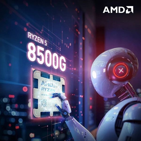 AMD Ryzen 5 8500G 41GHz Socket AM5 6-Core 12-Thread R5 8500G 4NM L316M Processor 65W DDR5 but without fan