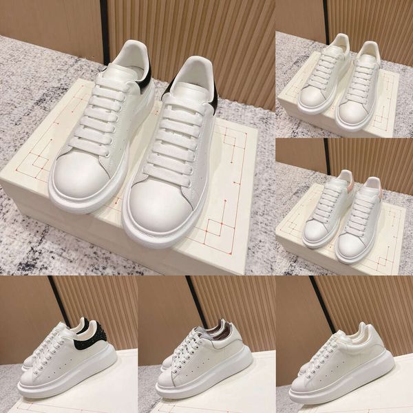Top Classic Platform White Sneakers Silky Cowhide Height Boost Casual Versatile Daily Commute Shoes Mk88