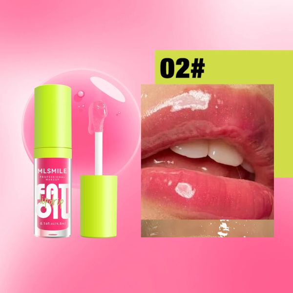 Brown Plumping Lip Gloss Moisturizing Long-lasting Lip Oil Non-stick Cup Water-light Jelly Lip Oil Women Lips Care Makeup