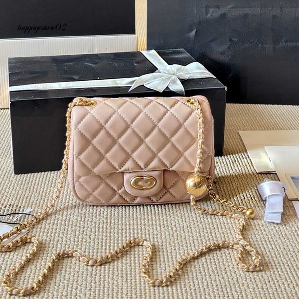New Colour Designer Shopping Crossbody Diamond Lattice Soft Shoulder Bag Gold Ball Woc Chain Flap Leather Cowhide Hasp Belts Handle Bags