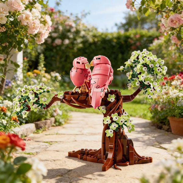 750 pieces of new love bird animal model building blocks DIY creative furniture and decoration assembly toys adult birthday L260513AAH8