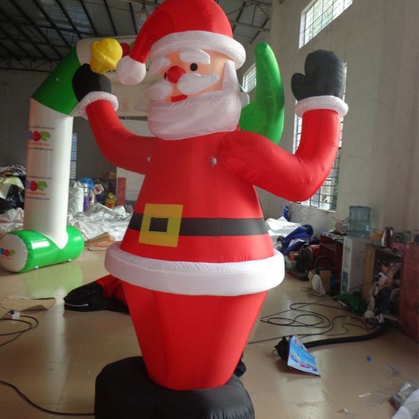 8/10/13.4/20ft high giant Inflatable Santa Claus Father old man holding gifts bag for Christmas party decoration 454221