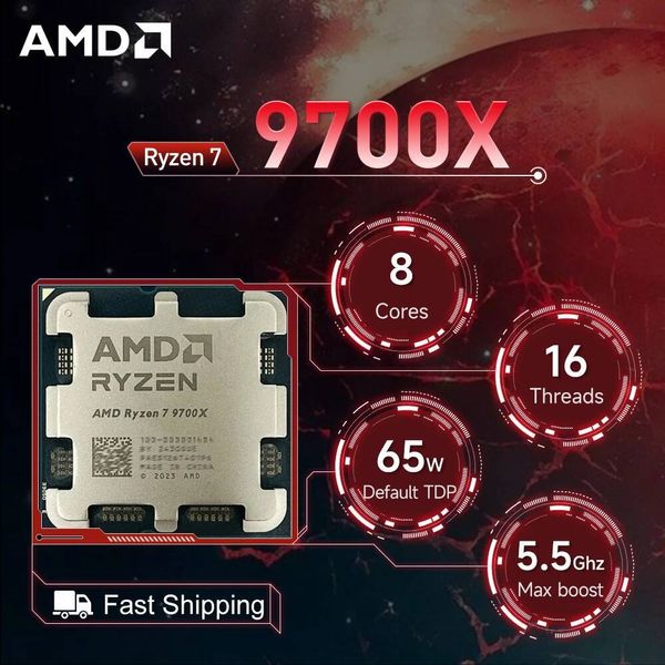 AMD Ryzen 7 9700X 38GHz 8-Core 16-Thread R7 9700X Socket AM5 4NM L332M Processor 65W DDR5 No Fan