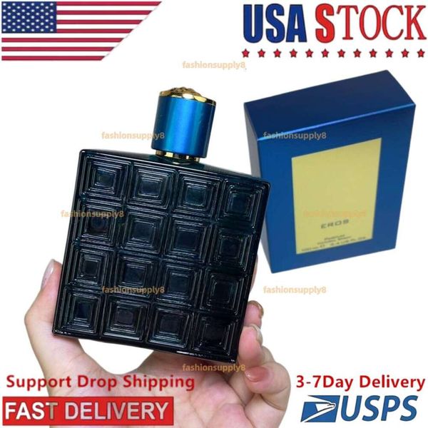 Eros Mens Cologne Blue Bottle Style Aromatic Herbal Mint Blend Persistent Silla…