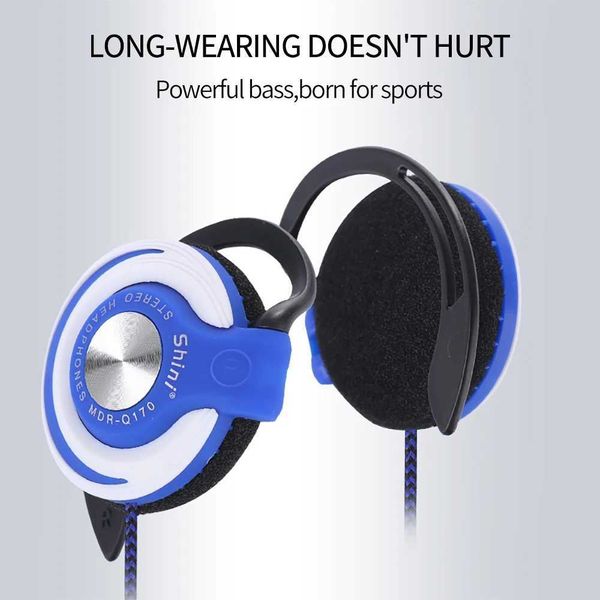 NEW high quality 35mm Wired Headphones HIFI Heavy Bass Headset Over-ear Adjustable Ear hook Earphones Music Earphone for Phone Z260514