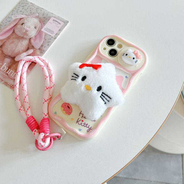Adorable Plush Star Cartoon Cat & Dog Phone Case for iPhone Models (iPhone 11 - 16 Pro Max)