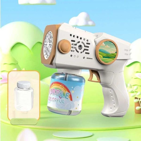 Baby Toys Dreamy Light Controlled Automatic Bubble Blowing Gatlin Bubble Gun Summer Toys for Kids Outdoor Play Pool Toys Gifts L2605148SYN