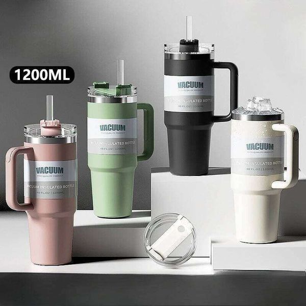 40oz 304 stainless steel straw insulated ice cream cup, car water cup 26L0514