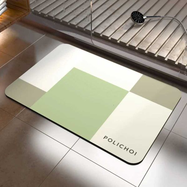 Luxury Stone Bath Mat Foot Mats Diatomaceous Earth Absorbent Bathroom Rug Anti Slip Room Rugs Toilet Carpet Quick Drying DoormatJ260514