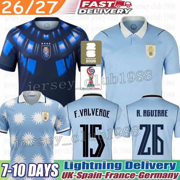 Uruguay Shirt Giorgian De Arrascaeta Football Jersey L.Suar…