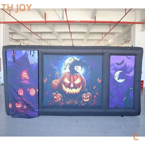Outdoor Activities Inflatable Haunted House Maze with roof,11mLx4mWx2mH (36x13.2x6.5ft) customized Halloween Inflatable Maze tag Challenge games