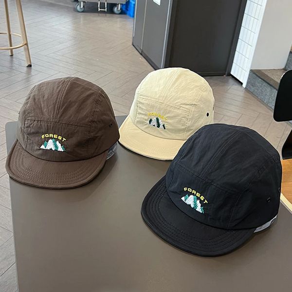 Japanese Short Brim Embroidery Baseball Cap For Women Men Soft Top Summer Thin Breathable Peaked Hat Outdoor Sport Sunshade Hats 260514