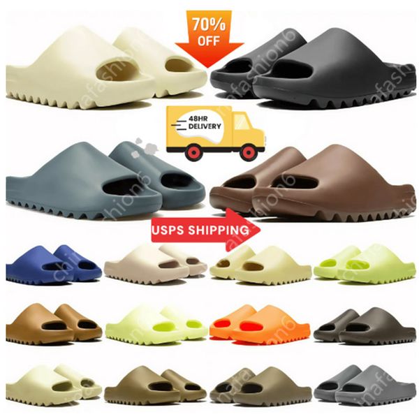 Cheap Original Onyx Slides Slippers Designer Slider for Men Women Slippers Cinder Sand Bone Resin Black Blue Grey Vermilion Summer Beach sandals