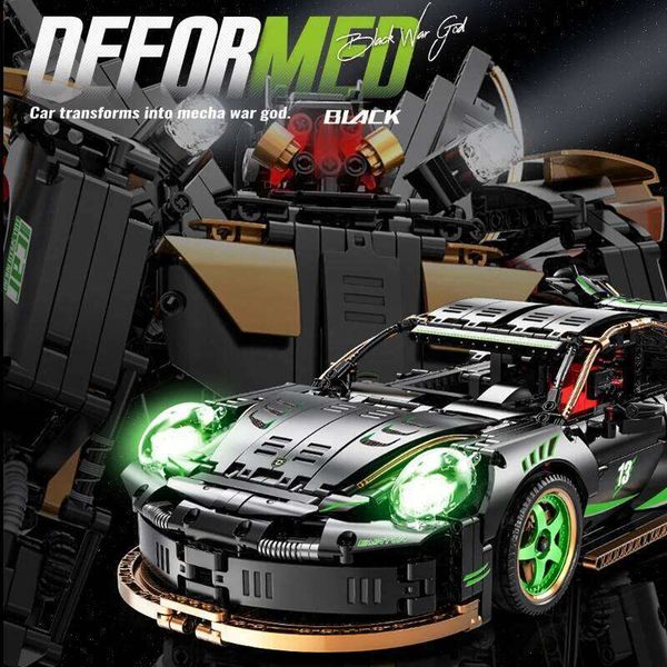 1in3 Building Blocks Transform Mecha Robot Model Super Cars RSR MOC Vehicle Bricks Toys for Boys Kids Children Birthday Gifts