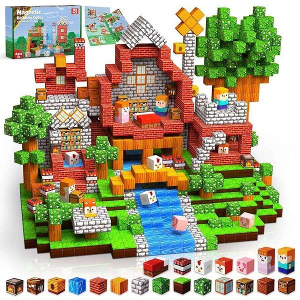 150 PCS Tiles STEM Toys Kids 3+, Educational Building Blocks Set, Creative Magnetic Construction Kit for Boys Girls