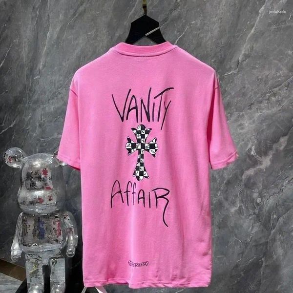 Men's T Shirts Designer Chrome Men Shirt Luxury Top Quality Clothing Graphic Tee Cotton Tees Holiday Women Men's Street Pure Short S-XL