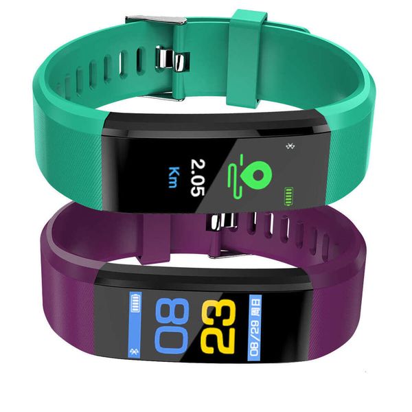 New ID115 Plus Color Screen Smart Bracelet Sports Waterproof Step Counting Bluetooth Sync with Heart Rate Blood Pressure Gift