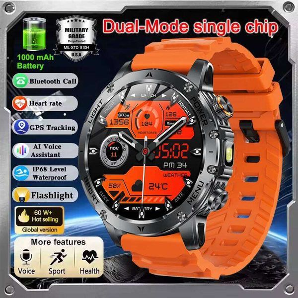 2026 New T-Rex 3 Ultra Military Grade 1000mAh Battery SmartWatch IP68 Waterproof BT Call AMOLED Men Heart Rate Sports Smartwatch J260516