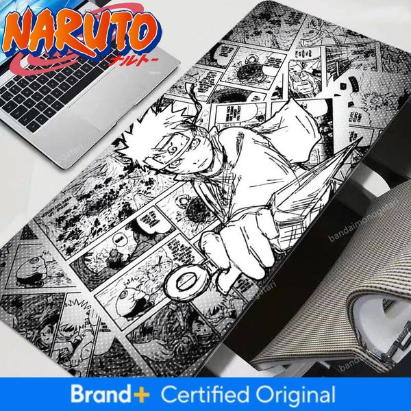 Mouse Laptop Gaming Desk Mat Black And White Manga Mousepad Anime Office Computer Naruto Uzumaki Carpet Gamer Keyboard Pad