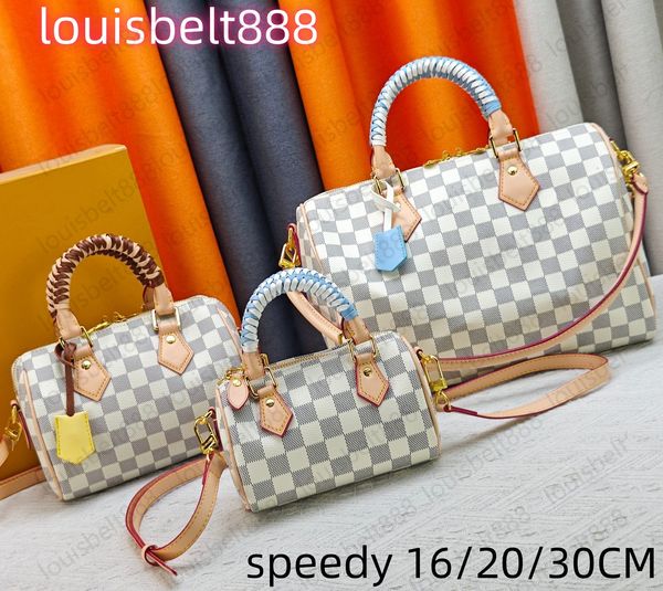 Luxury Leather Checkerboard Pillow Shoulder Bag
