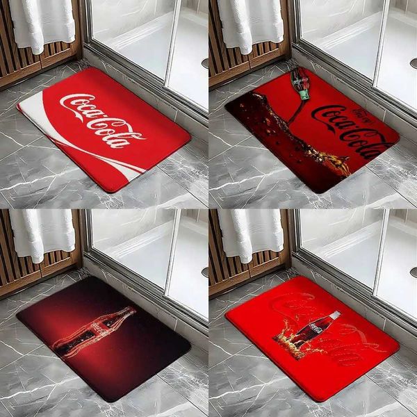 C-Coca C-Cola Floor Mat Bathroom Absorbent Mat Simple Door Dirt-resistant Mat Home Kitchen Mat Foot Mat Entry Mat L260516