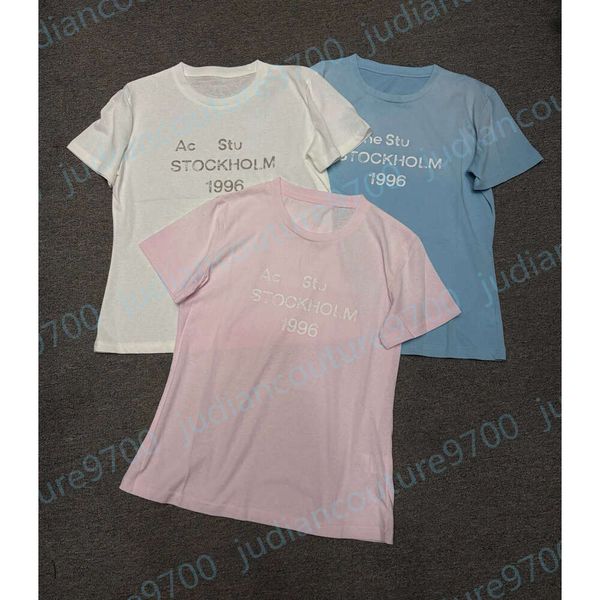 Summer tops women designer clothes Short Sleeve T Shirt Brand logo 1996 Letter Print Crew Neck Soft Cotton High quality Casual Streetwear Basic Top for Women