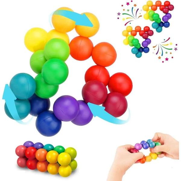 Sensory Autism Fidget Ball Autistic ADHD Cool Desk Toy Calm Down Travel Airplane Toys Stuffers Gift for Kids Girls W260516