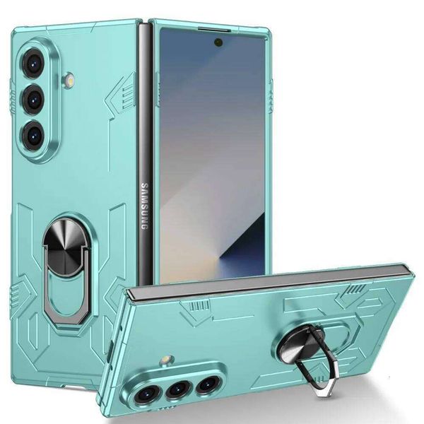 Magnetic Finger Ring Case For Samsung Galaxy Z Fold 7 6 5 4 3 5G Cover Shockproof Armor Holder Stand Phone Kickstand Cases