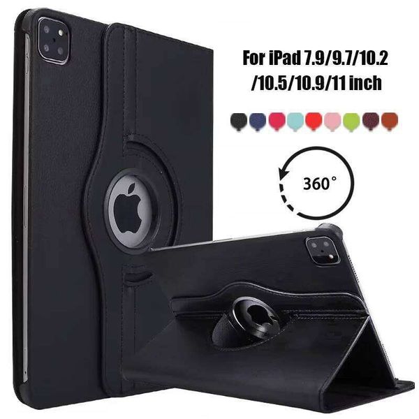 360 Rotating Case For Pro 11 2024 2025 iPad Air 1 2 3 10.5 4 5 10.9 IPad 9.7 5th 6th 10.2 7th 8th 9th 10 10th Tablet Cover