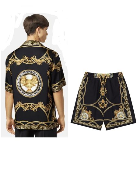 Brand T-shirt and Short Pats Beach Tracksuits Hawaiian Single Breasted Short Sleeve Shirt and Shorts Casua Vacation Travel Outfit jogging suits