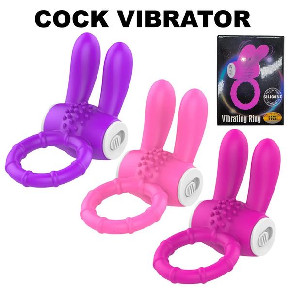 2026 New Vibrator Cock Ring Rabbit Vibrating Penis adult toys Ring For Man Delay Ejaculation Clit Stimulation Intimate Sex Toys Couple Rings 18 014