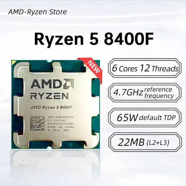 New Amd Ryzen 5 8400F Cpu Processor 6 Cores 12 Threads 42Ghz Socket Am5