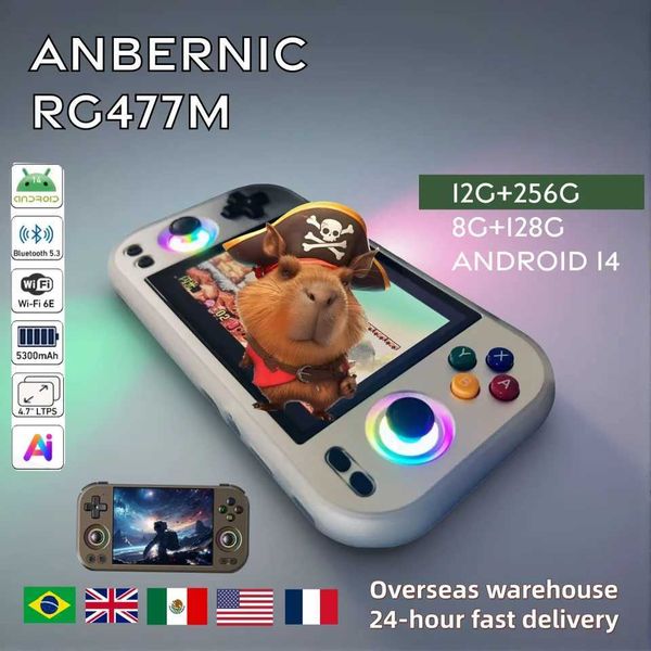 ANBERNIC RG 477M Handheld Game Console 47 LT In-Cell Multi-touch Screen Android WIFI RG477M Video Gaming Player Al Assistant Z260518