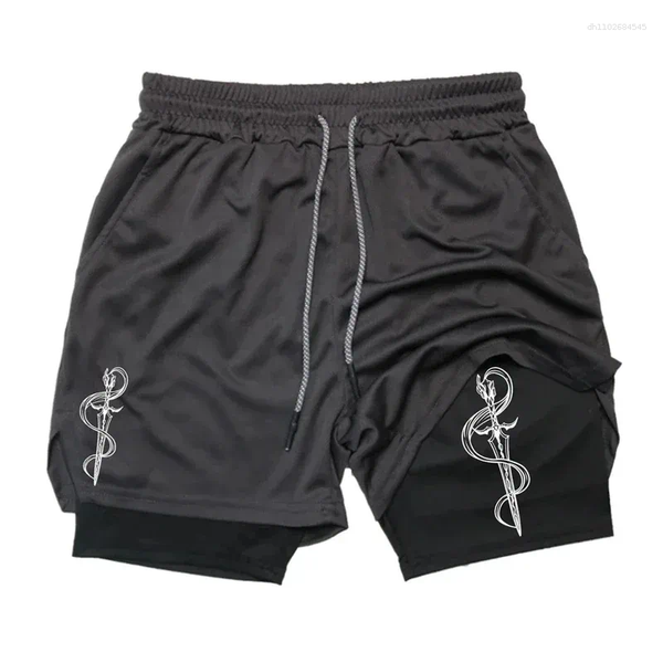 Men's Shorts Gym Workout 2-in-1 Performance Breathable Men Sport Quick Dry Fitness Running Training With Pocket Activewear LoopTowel