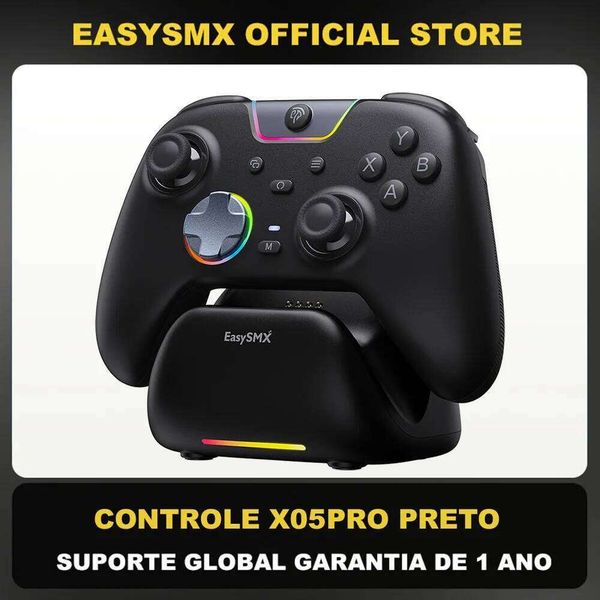 EasySMX X05Pro Charging Dock Controller for PC/Switch/Phone, Silent Button, 1000mAh Battery, Hall Joystick, RGB, Ergonomic Grip W260518