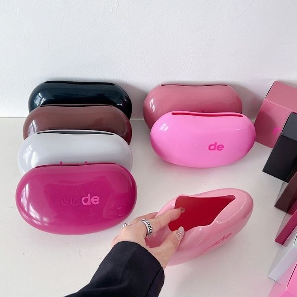 Silicone Brand Cosmetic Package Solid Color Simple Letter Storage Bag