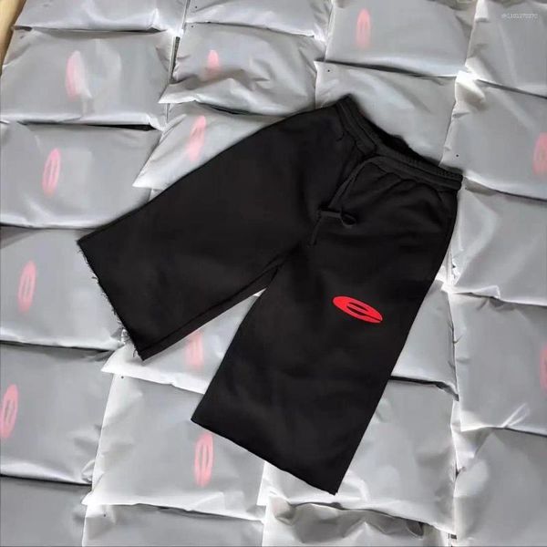 Men's Shorts Streetwear Oversized Jorts Men's/Women's Wide-Leg With 3D Red/Black Print And Hem Casual Techwear Pants