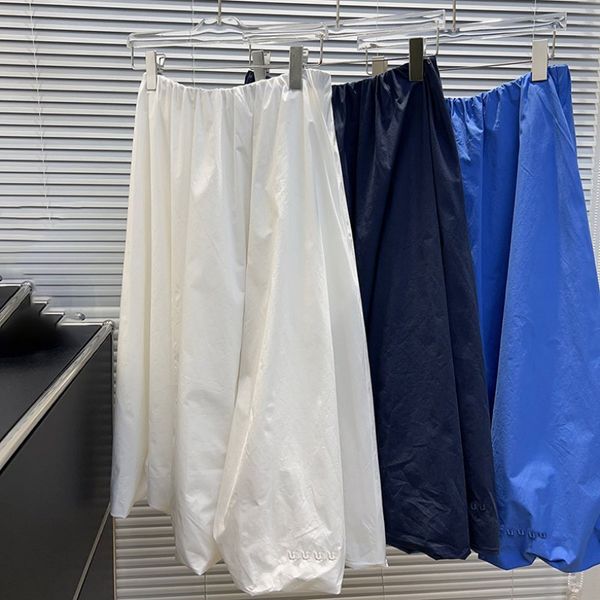Designer Elegant Skirts Casual Stretch Waist Skirts Women Summer Classic Pleated Half Skirts 3 Colours