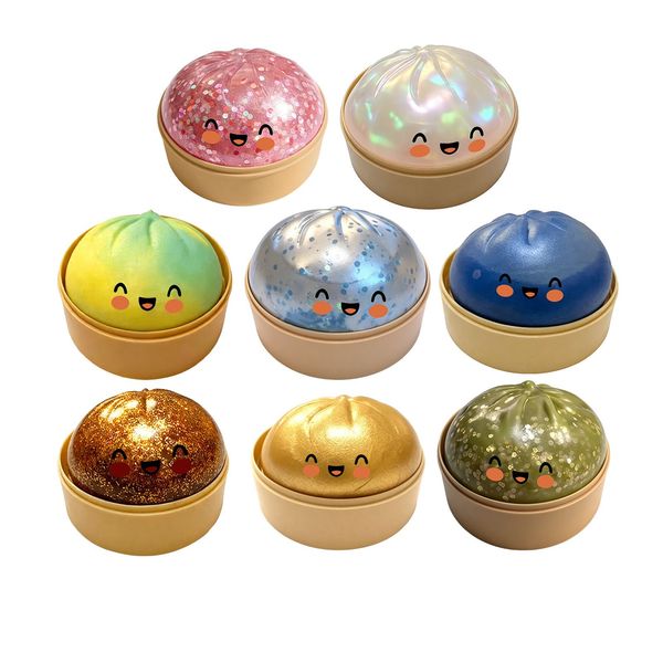 SQUISHY DUMPLING bun kneading music simulated bun shape cute fun decompression soft non-stick hand Tax Duty Free HJ
